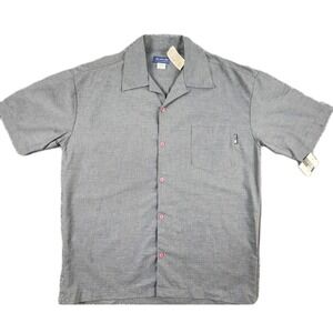 Vintage Y2K Mens L BC Ethic Blue Collar Button Up‎ Shirt USA Deadstock Nordstrom